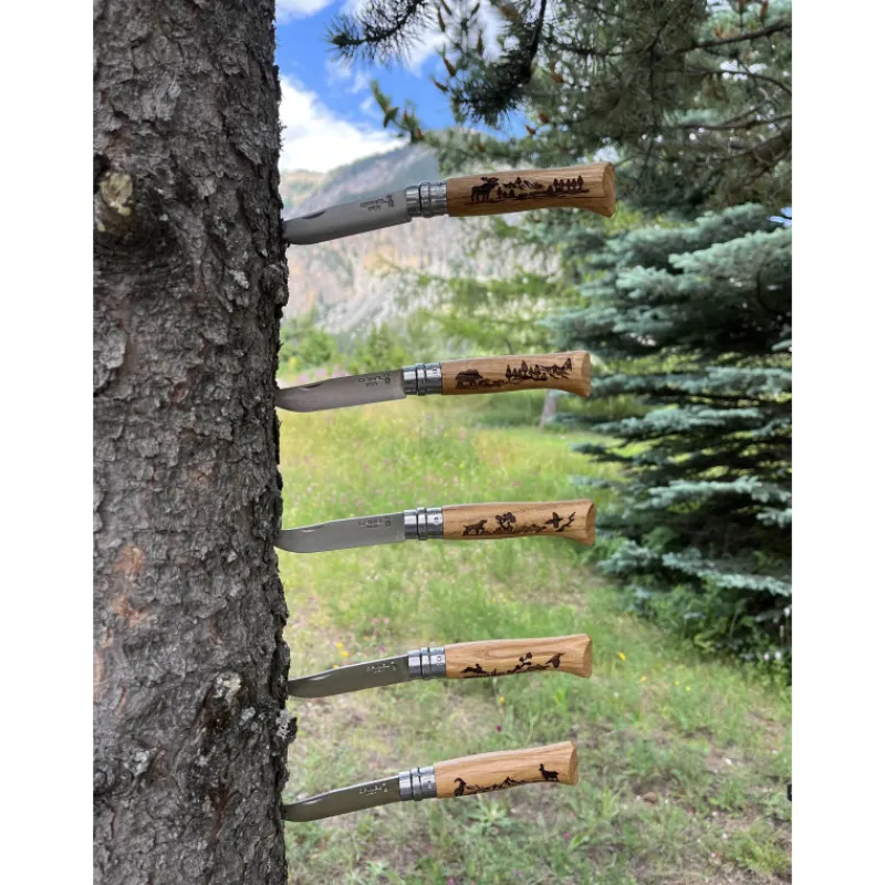 OPINEL Couverts|Couteau N°8 Gravure Chien Animalia