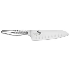 KAI Couteau Santoku|Couteau Japonais|Couteau Santoku 16,5 cm Lame Alvéolée Seki Magoroku Shoso