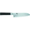 KAI Couteau Santoku|Couteau Japonais|Couteau Santoku 18 cm Lame Alvéolée Shun Classic Damas