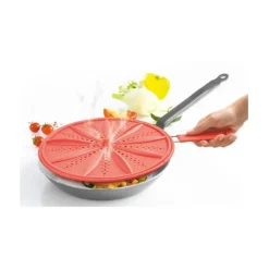 MASTRAD Couvercle De Cuisson|Couvercle anti-éclaboussures Rouge