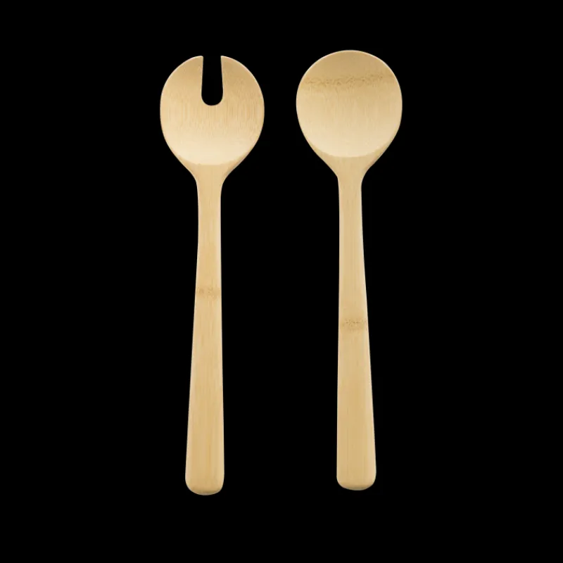 PEBBLY Couverts|Couverts à Salade en Bambou 27 cm