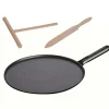 STAUB Poêles|Crêpière 30 cm Fonte noire , manche Fonte