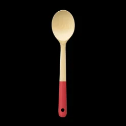 PEBBLY Maryses Et Cuillères|Cuillère de Cuisine Bambou 30 cm Rouge