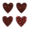 FLORENSUC Décoration Comestible|Cœurs en Chocolat Imprimés 3 cm (x160)