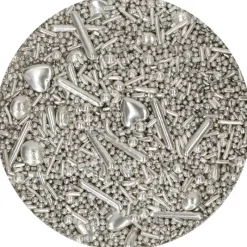 FUNCAKES Décoration Comestible|Décoration en Sucre Mélange Argenté 65 g
