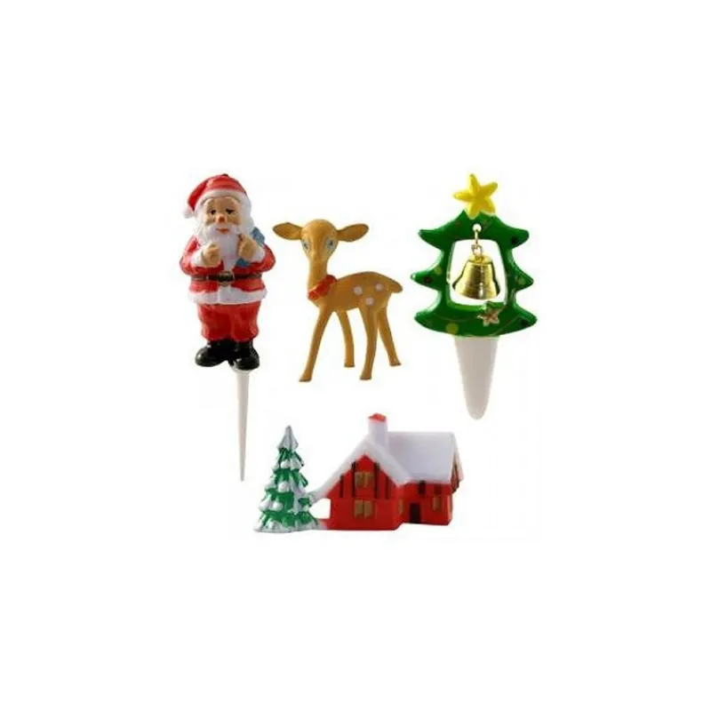 SCRAPCOOKING Décoration Gâteau|Décorations de bûches de Noël (x4)