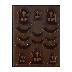 FUNCAKES Décoration Comestible|Décors Chocolat Noir Cimetière Halloween (x12)