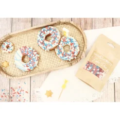 SCRAPCOOKING Décoration Comestible|Décors en Sucre Bleu Blanc Rouge 50 g