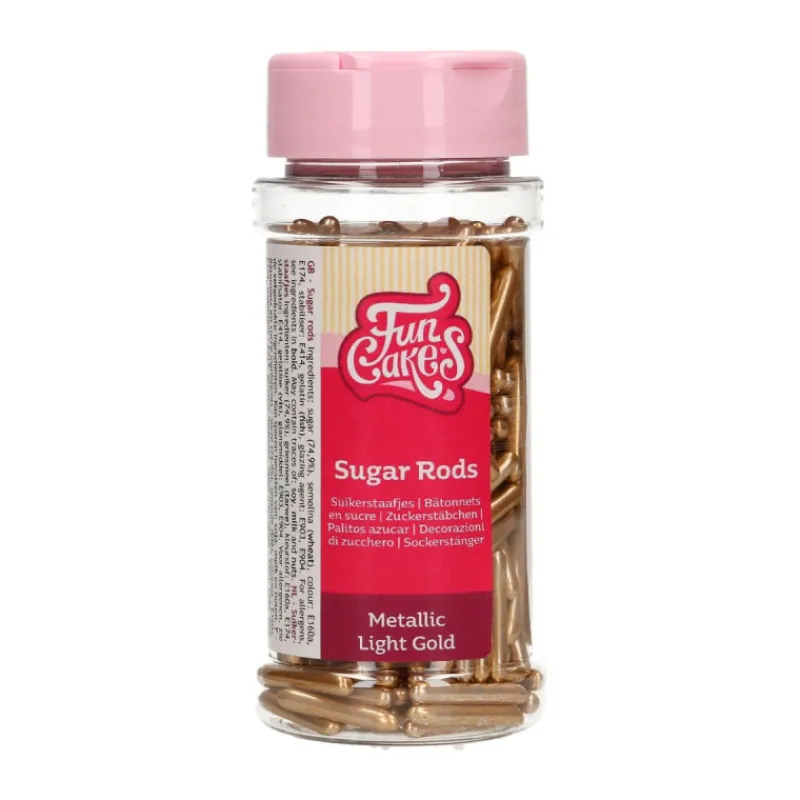 FUNCAKES Décoration Comestible|Décors en Sucre Bâtonnets Bronze 70 g