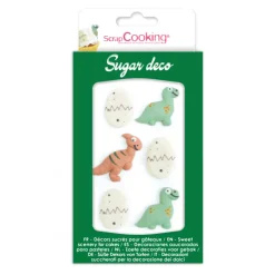 SCRAPCOOKING Décoration Comestible|Décors en Sucre Dinosaure (x6)