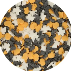 FUNCAKES Décoration Comestible|Décors en Sucre Halloween (Fantômes, Citrouilles, Chauves-souris) 55g