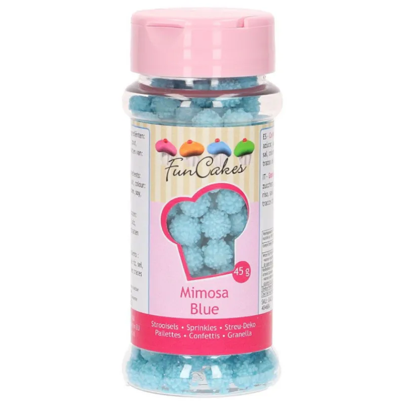 FUNCAKES Décoration Comestible|Décors en Sucre Mimosa Bleu 45g
