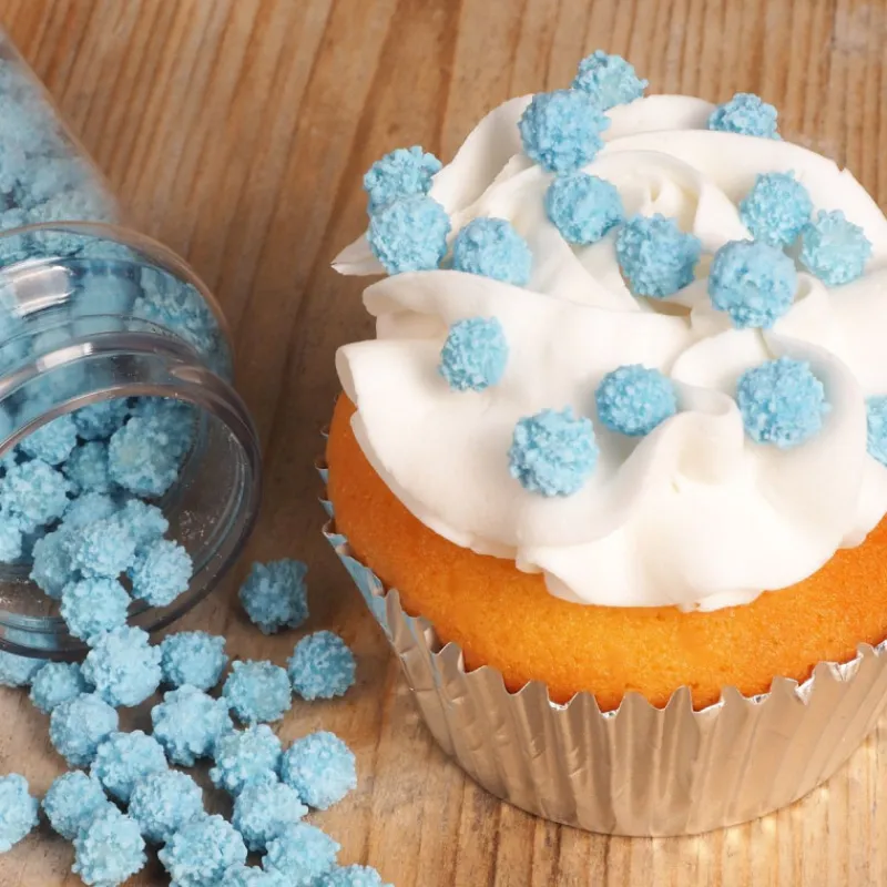 FUNCAKES Décoration Comestible|Décors en Sucre Mimosa Bleu 45g