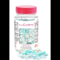 SCRAPCOOKING Décoration Comestible|Décors en Sucre Mélange Rods Bleu 70 g