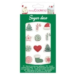 SCRAPCOOKING Décoration Comestible|Décors en Sucre Noël (x12)