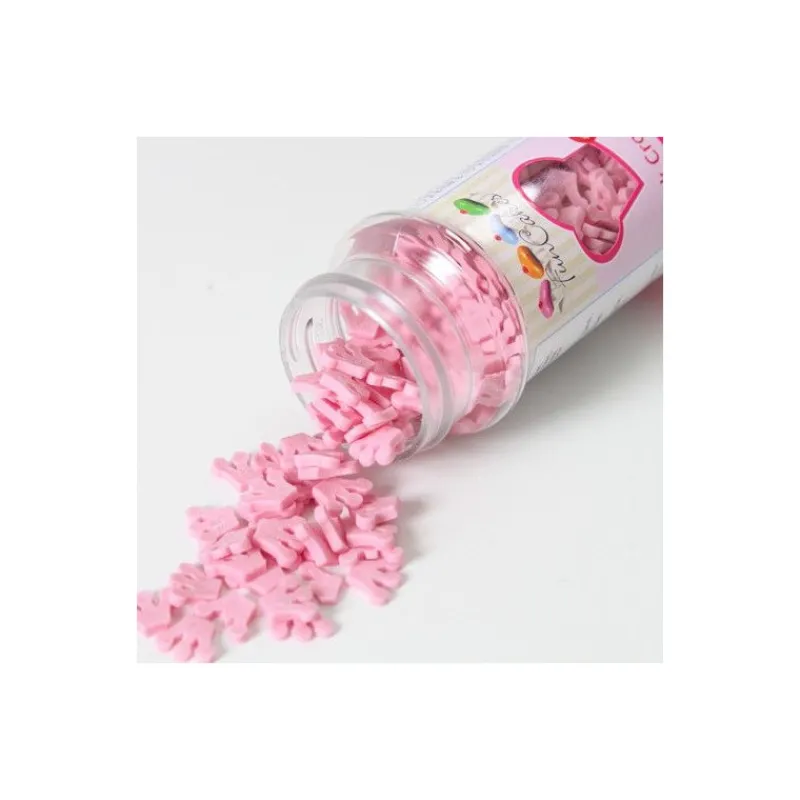 FUNCAKES Décoration Comestible|Décors en sucre Petites Couronnes roses 45 g