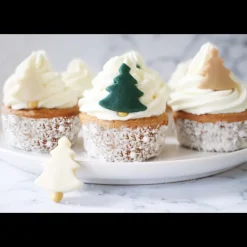 SCRAPCOOKING Décoration Comestible|Décors Pâte d'Amande Sapin Noël (x6)