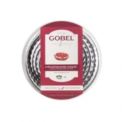 GOBEL Emporte Pièce - Découpoir Pâtisserie|Découpoirs Ronds cannelés inox (boite de 8)