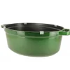 STAUB Cocotte En Fonte|DEFAUT Cocotte Fonte Ovale 31 cm Vert Basilic Majolique 5,5 L (sans couvercle)