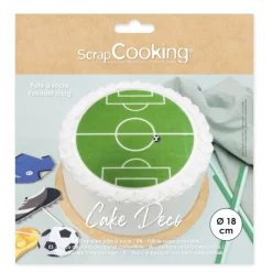SCRAPCOOKING Pâte À Sucre|Décoration Comestible|Disque Pâte à Sucre Foot Ø 18 cm
