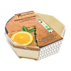 MIRONTAINE Produits Bio|Préparation Pâtisserie|DLUO Courte Préparation Bio Gâteau à l'Orange + Moule en Bois