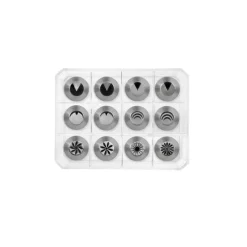 IBILI Douilles Pâtisserie|Douille Inox Russe Standard Ø 1,6 cm x H 4 cm (x12)