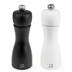PEUGEOT Moulin|Duo Moulin à Poivre et à Sel Tahiti 15 cm Noir et Blanc
