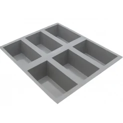 DE BUYER Moule Silicone|Elastomoule à Cake - 6 empreintes 21 x 17,6 cm - Silicone