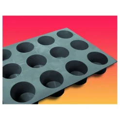 DE BUYER Moule Silicone|Moules À Gâteaux|Elastomoule mini-Muffins - 15 empreintes 30 x 17,6 cm - Silicone