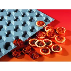DE BUYER Moule Silicone|Moules À Gâteaux|Elastomoule mini-tartelettes - 24 empreintes 30 x 17,5 cm - Silicone