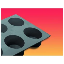 DE BUYER Moule Silicone|Moules À Gâteaux|Elastomoule Muffin - 6 empreintes 30 x 17,6 cm - Silicone