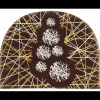 FLORENSUC Décoration Comestible|Embout de Bûche Fibre 8,4 x 6,5 cm Décor en Chocolat (x42)