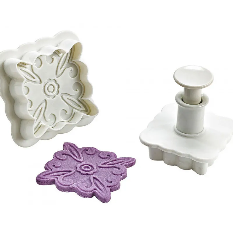 MALLARD FERRIERE Emporte Pièce - Découpoir Pâtisserie|Emporte Pièce Carré orné 45, 60 mm