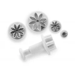 IBILI Emporte Pièce - Découpoir Pâtisserie|Emporte-Pièce avec Poussoir Marguerite (x4)