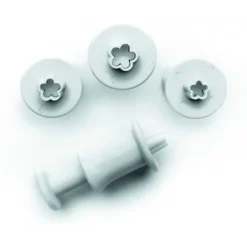 IBILI Emporte Pièce - Découpoir Pâtisserie|Emporte-Pièce avec Poussoir Fleur (x3)