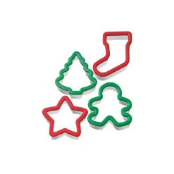 WILTON Emporte Pièce - Découpoir Pâtisserie|Emporte-Pièce Biscuit Noël 8,8 cm (x4)
