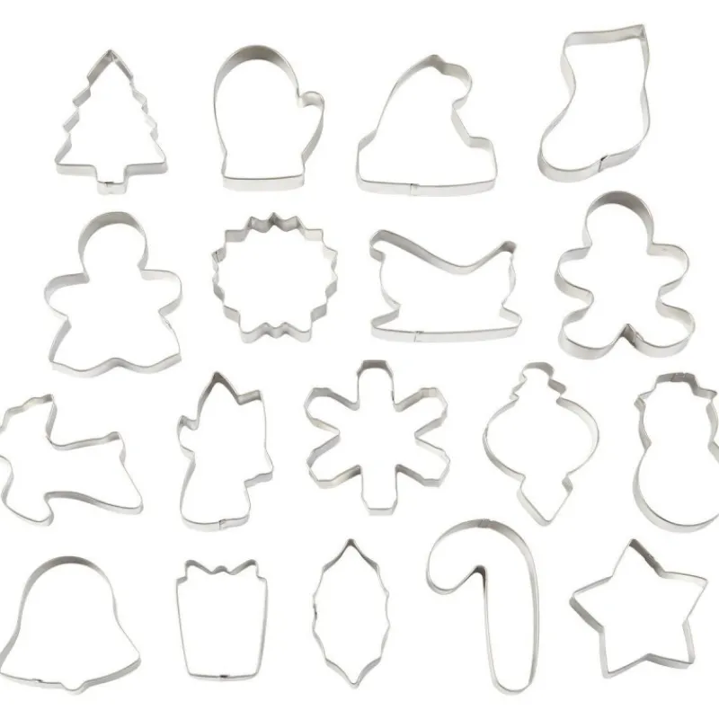 WILTON Emporte Pièce - Découpoir Pâtisserie|Emporte-pièce Noël (x18)