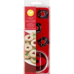 WILTON Emporte Pièce - Découpoir Pâtisserie|Emporte-Pièces Linzer Noël (x7)