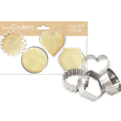 SCRAPCOOKING Emporte Pièce - Découpoir Pâtisserie|Emporte-Pièces pour Biscuits en Inox (x4)