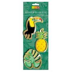 SCRAPCOOKING Emporte Pièce - Découpoir Pâtisserie|Emporte-Pièces Toucan, Ananas, Feuille Tropicale Inox x3
