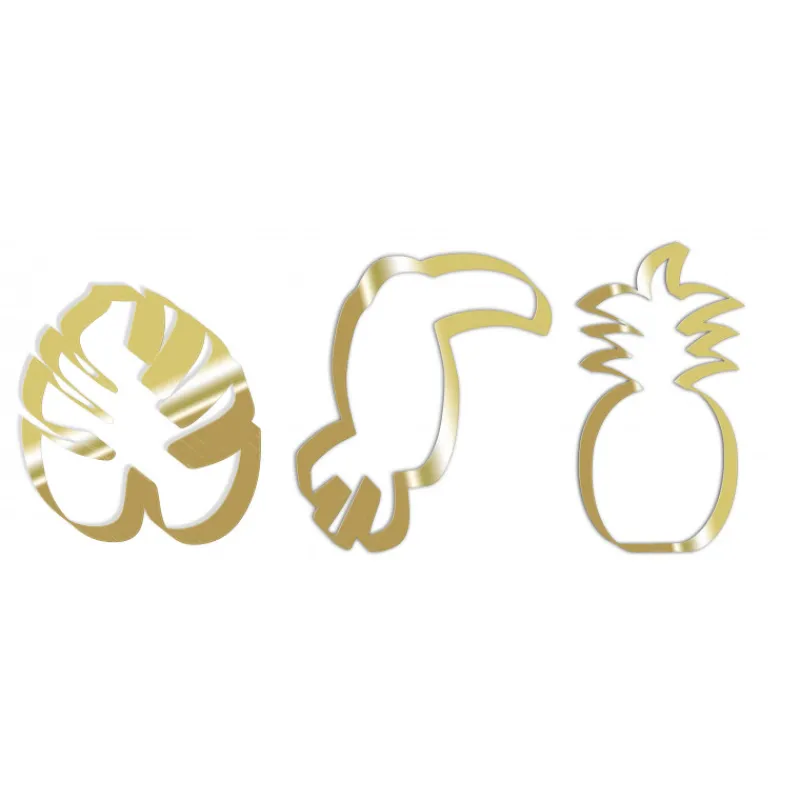 SCRAPCOOKING Emporte Pièce - Découpoir Pâtisserie|Emporte-Pièces Toucan, Ananas, Feuille Tropicale Inox x3