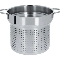 CRISTEL Marmites|Ensemble Cuiseur à Pâtes Mutine Ø 22 cm Manche Fixe Inox