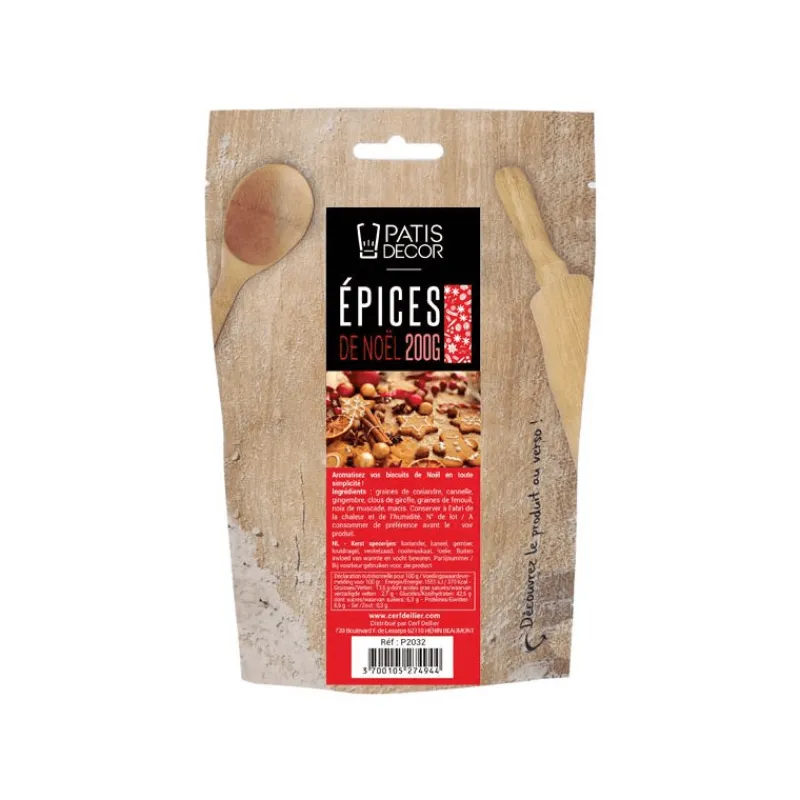 PATISDECOR Marinade, Mélange Epices|Epices|Epices de Noël 200 g Patisdécor
