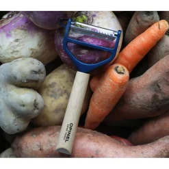 OPINEL Eplucheurs, Dénoyauteur|Eplucheur en Bois Bleu T-duo