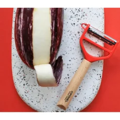 OPINEL Eplucheurs, Dénoyauteur|Eplucheur en Bois Rouge T-duo