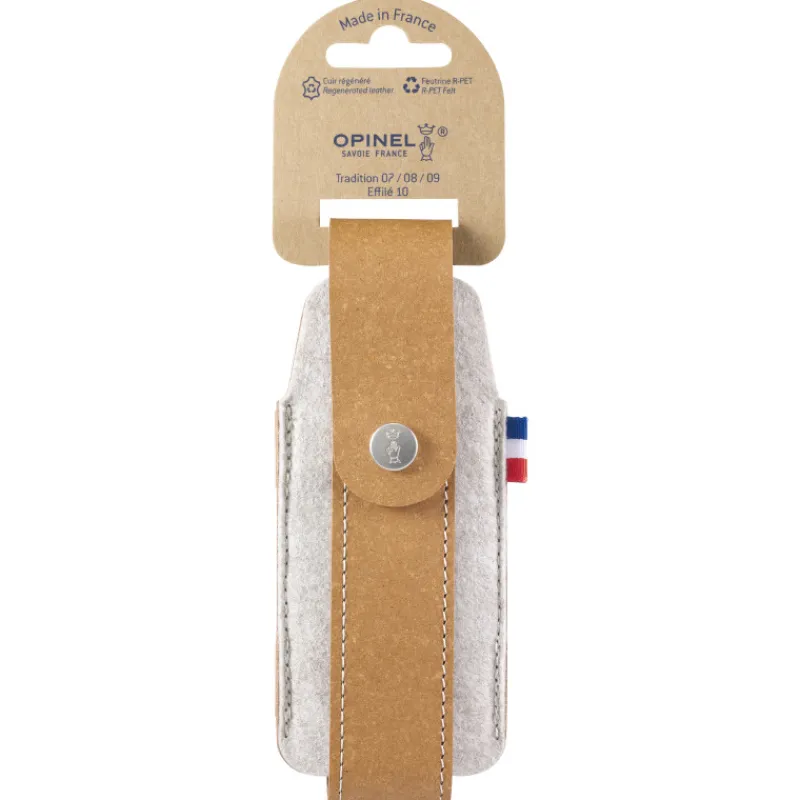 OPINEL Rangement Couteaux|Etui pour Couteau en Cuir et Feutrine Outdoor M Collection France