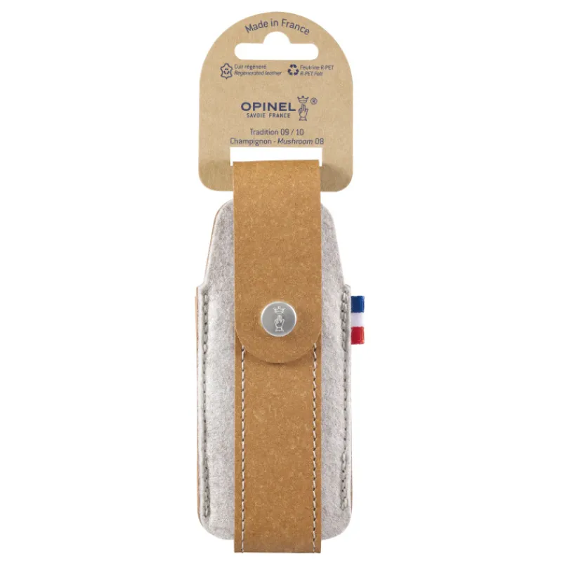 OPINEL Rangement Couteaux|Etui pour Couteau en Cuir et Feutrine Outdoor L Collection France