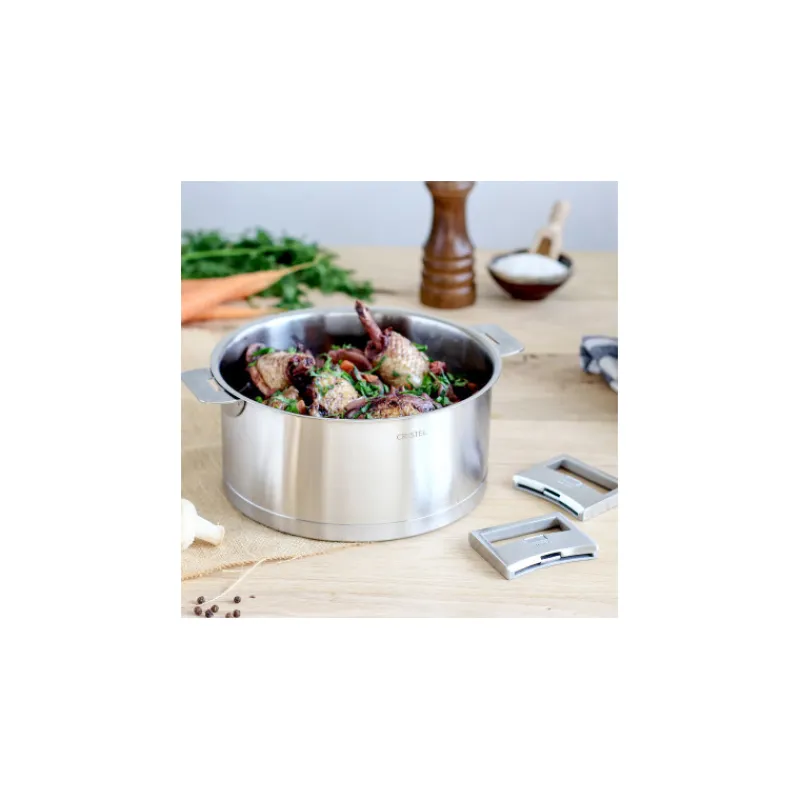 CRISTEL Faitout|Faitout Ø 24 cm Strate Amovible Inox