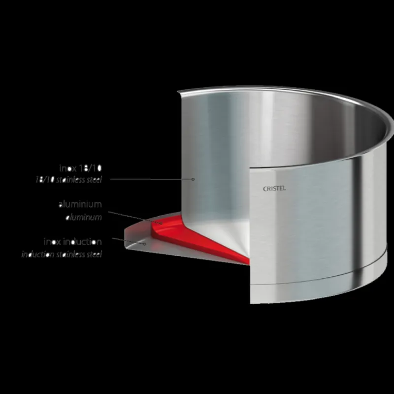 CRISTEL Faitout|Faitout Ø 22 cm Strate Amovible Inox