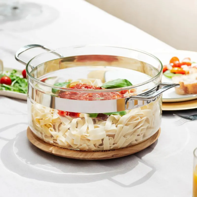 MASTRAD Faitout|Faitout en Verre avec Couvercle 20 x H 11 cm Belissam